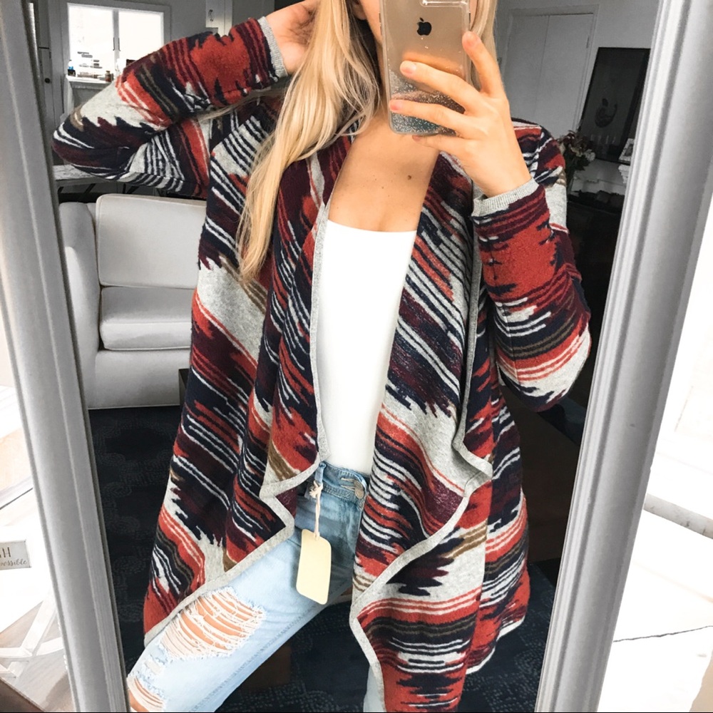 Lucky Brand Multicolor Striped Cardigan